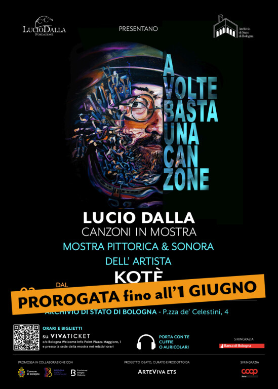 A volte basta una canzone. Lucio Dalla Canzoni in mostra Locandina def maggio