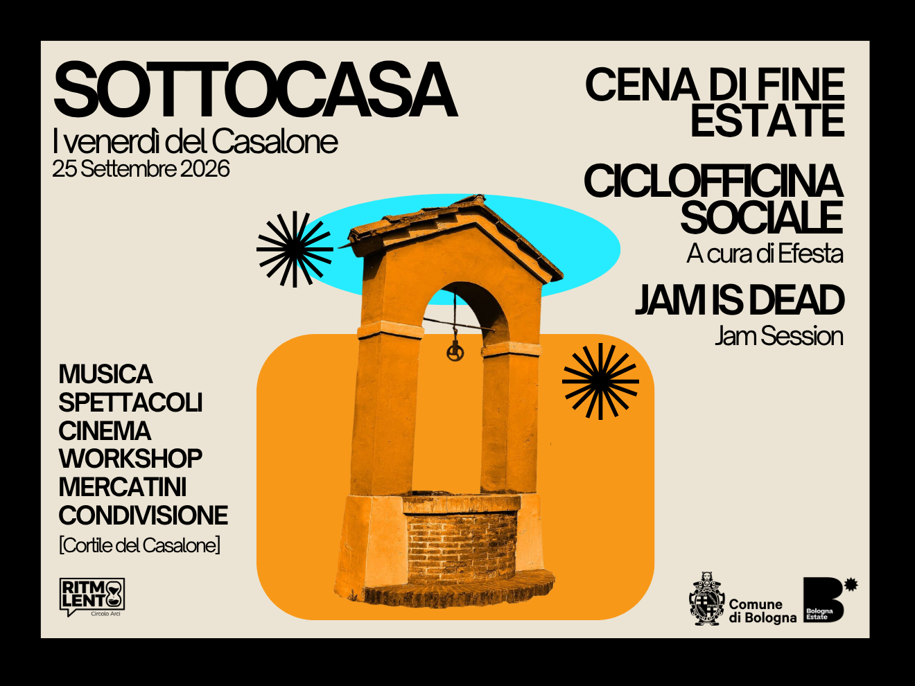 SOTTOCASA – i venerdì del Casalone | Evento del  25 Settembre