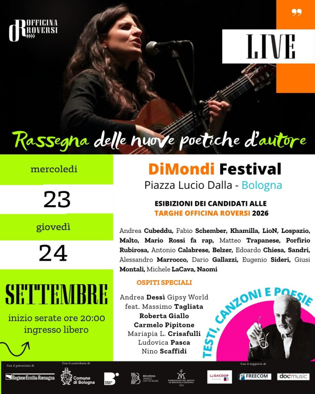 copertina di Targhe Officina Roversi 2026 | Canzone - Poesia – Testo per Musica
