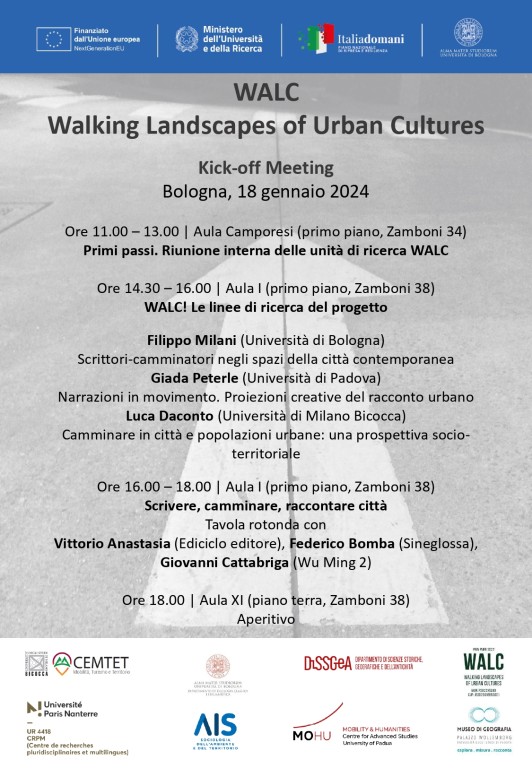 copertina di WALC - Walking Landscapes of Urban Cultures