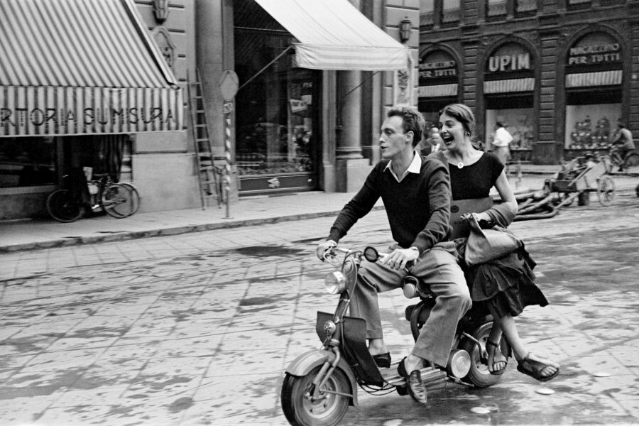 Ruth Orkin | Jinx and Justin on Scooter Florence Italy - 1951 