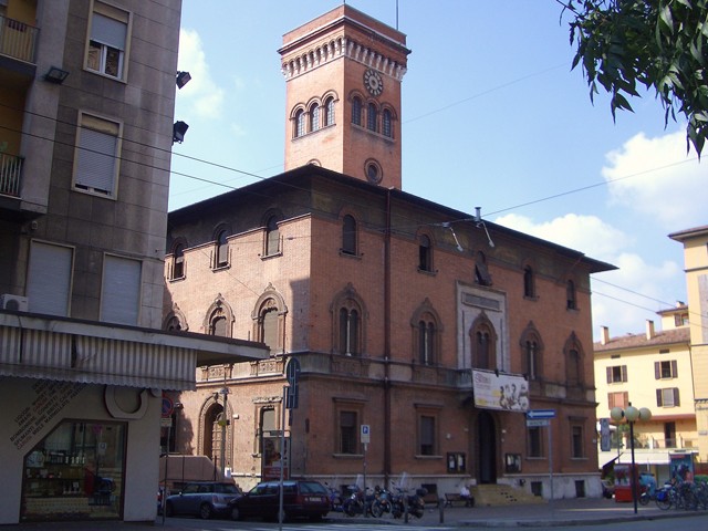 Edificio decorato con laterizi Galotti 