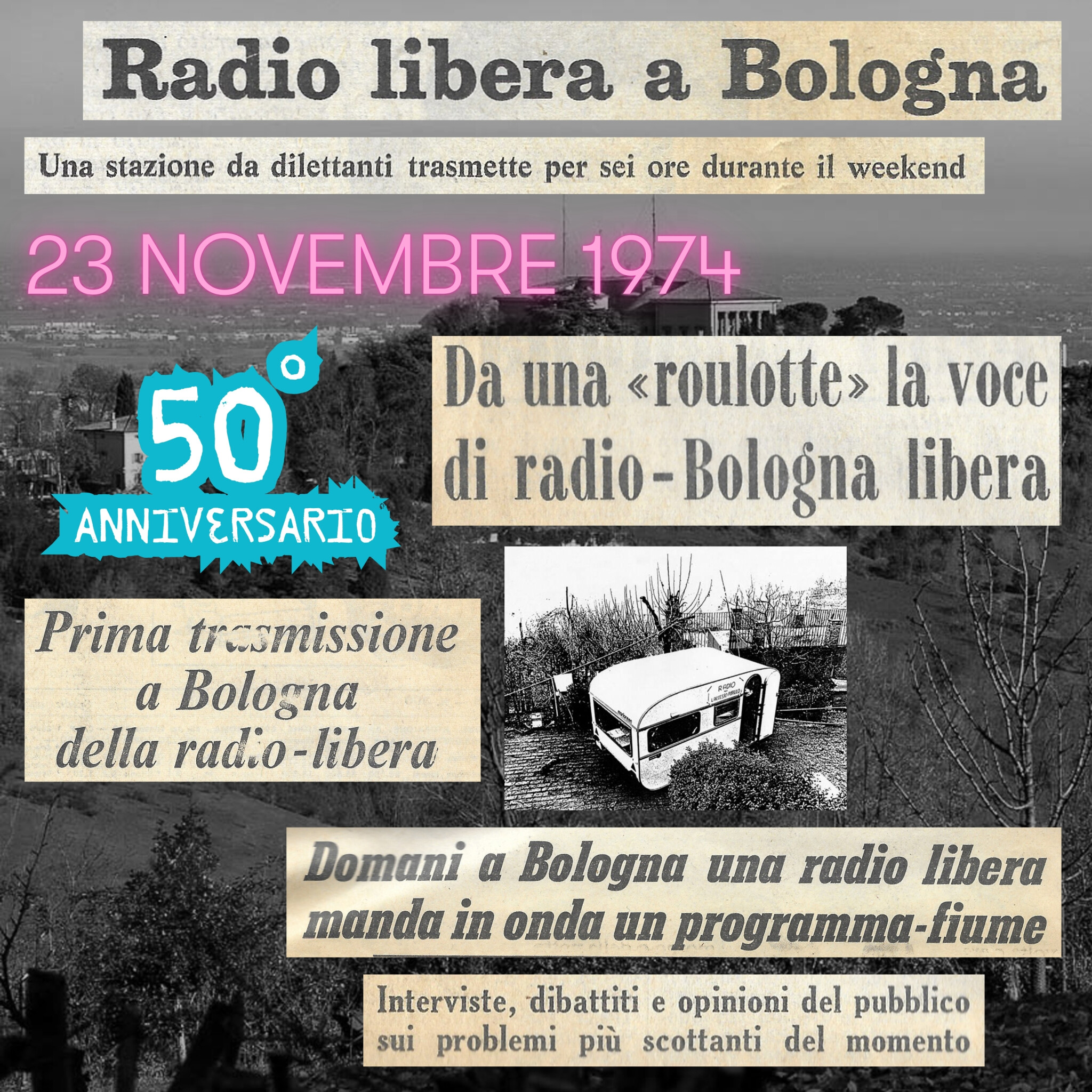 copertina di Pionieri delle FM. 50 anni di rivoluzione radiofonica ispira il presente