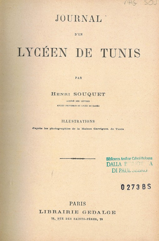 cover of Journal d'un lyceen de Tunis 