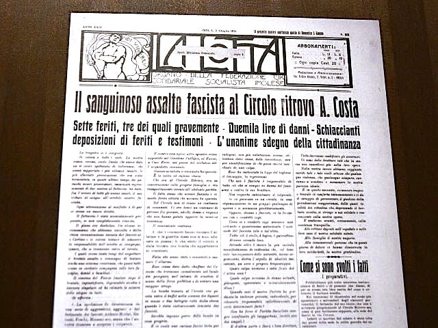 Numero del giornale socialista "La lotta"