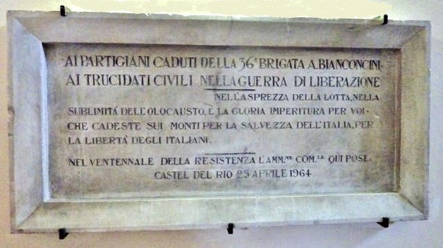Lapide per i caduti della 36a Brigata Garibaldi "Bianconcini" 