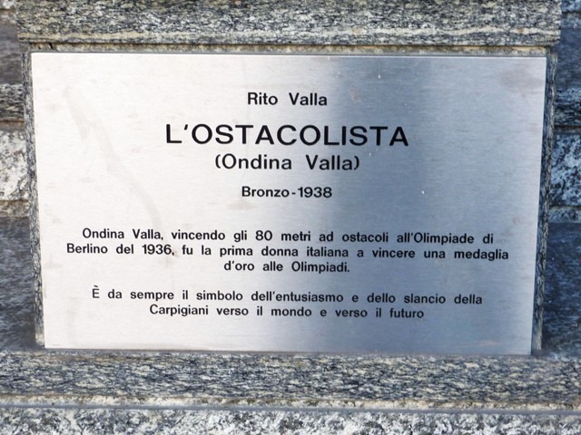 Rito Valla - L'ostacolista - dedicata a Ondina Valla olimpionica a Berlino 1936 - Stabilimento Carpigiani - Anzola Emilia (BO)