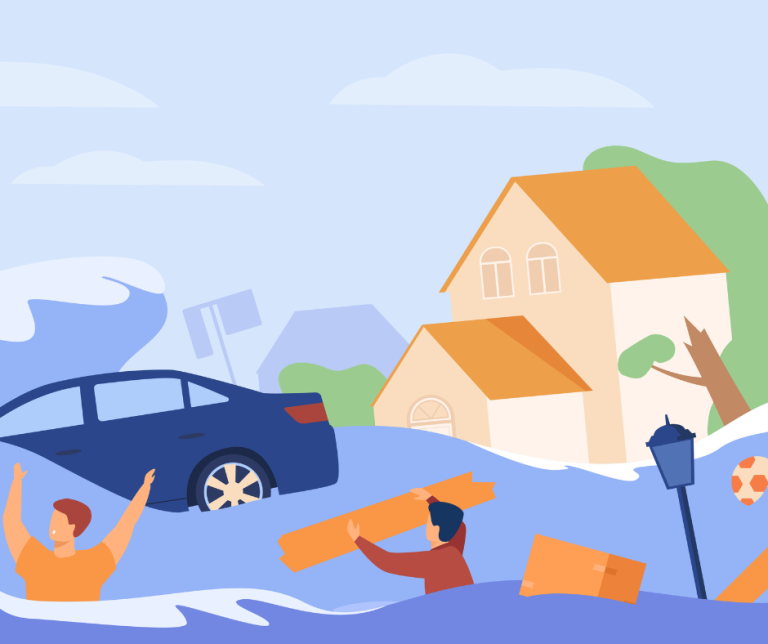 I bambini e l'alluvione