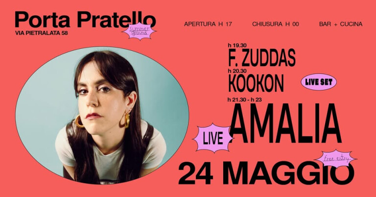 cover of Amalia, Federica Zuddas, Kookon live