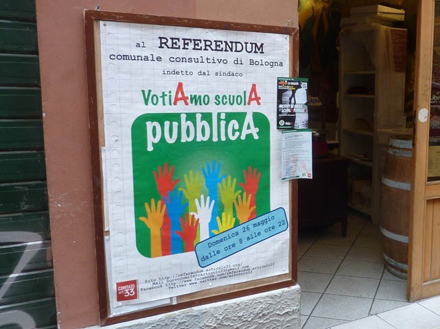 Referendum sul finanziamento alle scuole private - Bologna 2013