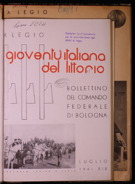 «Gioventù italiana del Littorio. Bollettino del Comando federale di Bologna»