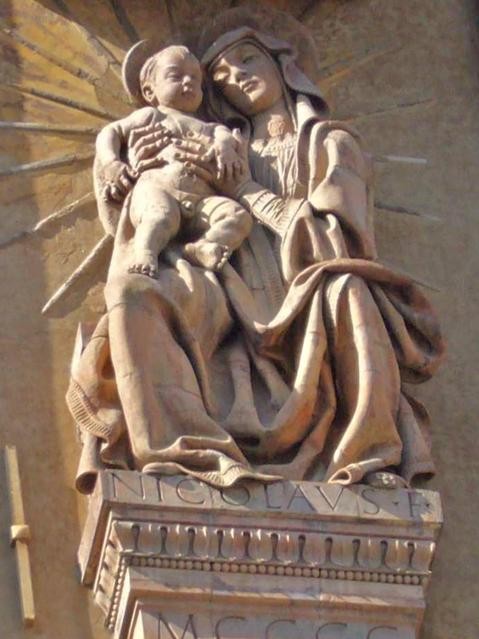 Madonna con bambino in terracotta 