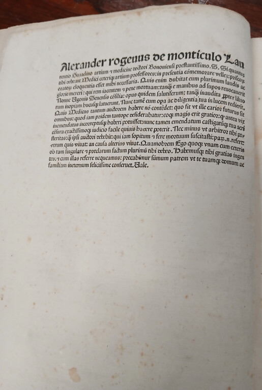 UGO BENZI (UGO DA SIENA), Consilia ad diversas aegritudines, ed. Lorenzo Gozzadini Bologna, Johann von Nördlingen e Heinrich von Haarlem, 3 X 1482