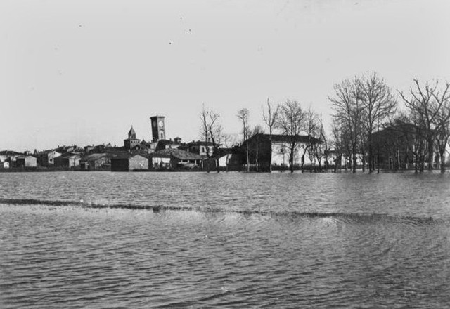Molinella allagata nell'ottobre 1917 