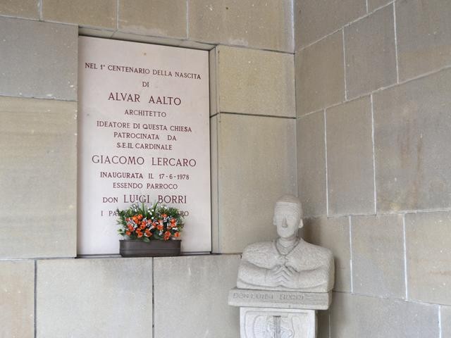 Lapide murata per il centenario di Alvar Aalto - Riola di Vergato (BO)