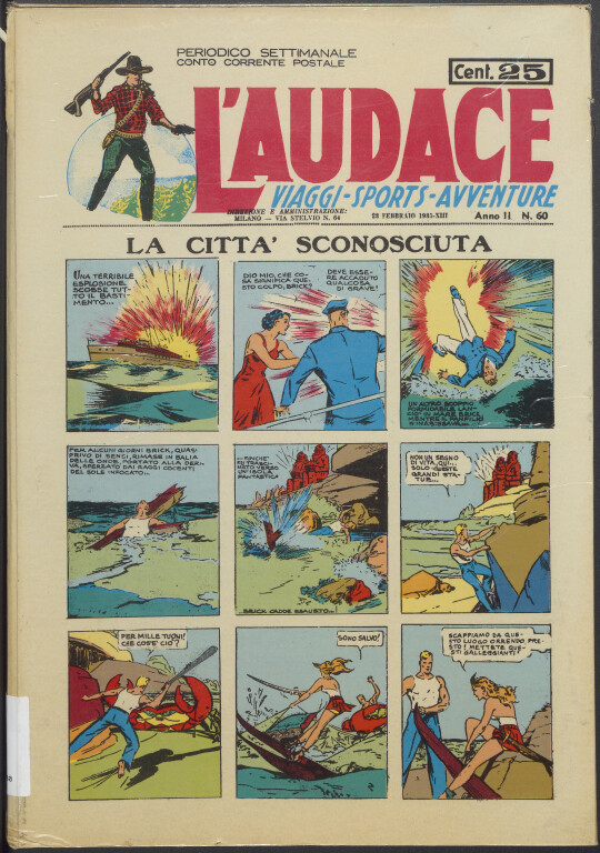 copertina di L'audace.  1: Dal n. 60 al n. 79 del 1935