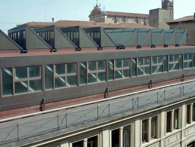 Sala Borsa vista dalle sale delle Collezioni comunali d'arte (BO)