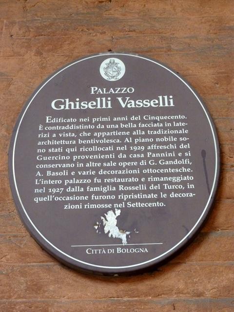 Palazzo Ghiselli Vasselli - cartiglio