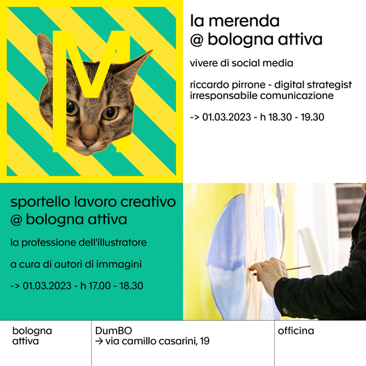 copertina di Sportello Lavoro Creativo @ Bologna Attiva: vivere di social media