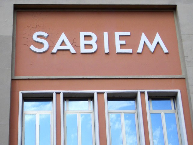 Fabbrica Sabiem nel rione Santa Viola (BO) - ingresso - particolare