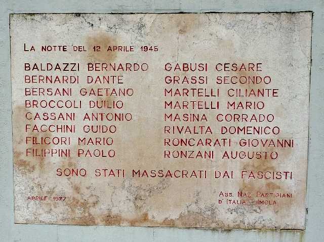 L'elenco delle vittime di Pozzo Becca - Imola (BO)