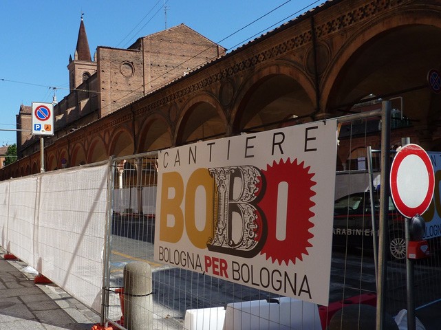 Il cantiere BOBO in Strada Maggiore (BO) - giugno 2014