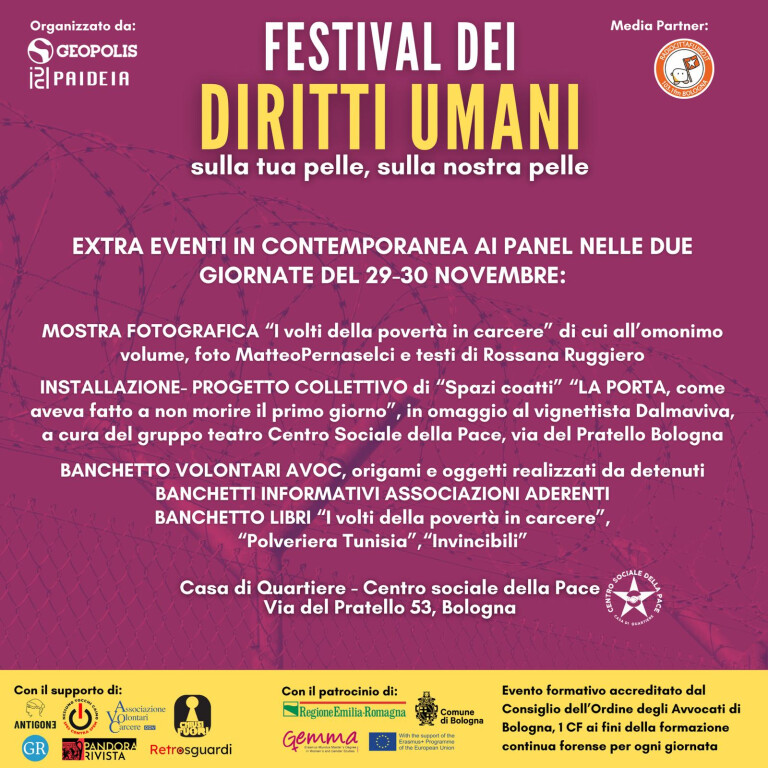 Extra eventi in contemporanea ai panel nelle giornate del 29-30 novembre