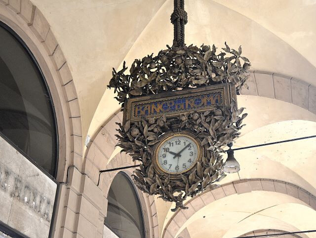 L'orologio liberty del Banco di Roma