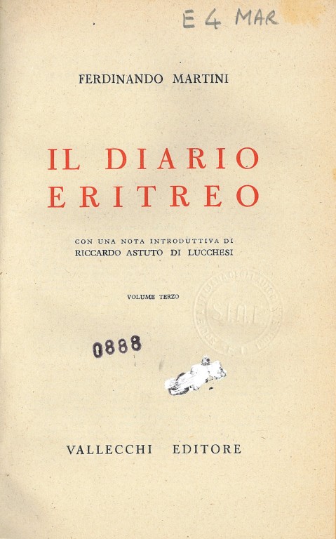 cover of Il diario eritreo: vol. 3