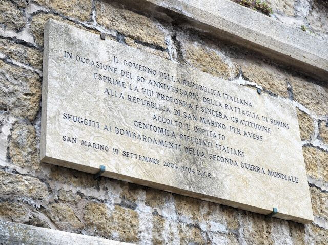 Ricordo dell'aiuto dato ai civili italiani durante la battaglia di Rimini