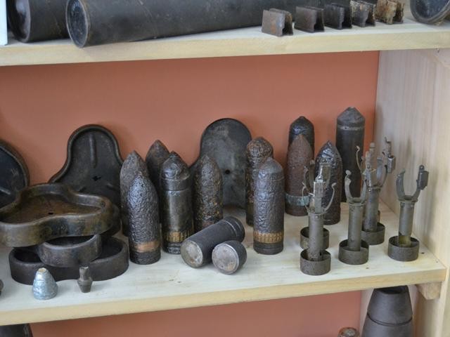 Bossoli e proiettili d'artiglieria rinvenuti in Garfagnana - Museo della Seconda Guerra Mondiale di Molazzana (LU)