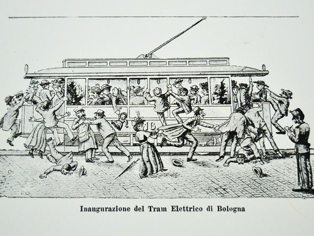 Inaugurazione del tram elettrico di Bologna 