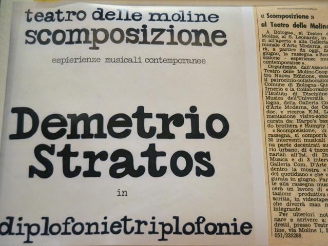 Demetrio Stratos in Diplofonietriplofonie - Mostra "Pensatevi liberi. Bologna Rock 1979" - MamBO (BO) - 2019