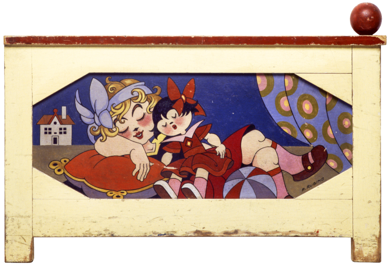 immagine di Testata di letto in legno dipinto