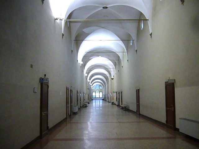 Il corridoio del monastero di San Michele in Bosco detto Manica lunga