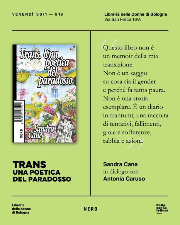 cover of Trans. Una poetica del paradosso