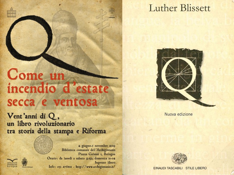 copertina di Luther Blissett, Q: il libro e una mostra