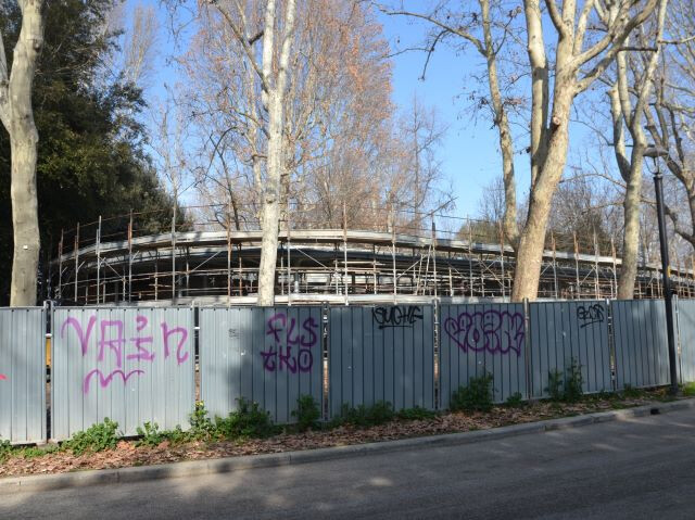 Il cantiere del nuovo padiglione