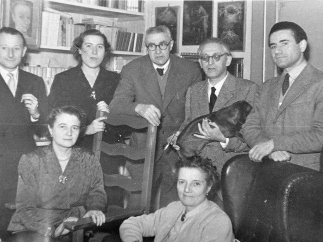 Morandi e Arcangeli in casa Raimondi nel 1952 - Fonte: Mostra "Giorgio Bassani: Officina bolognese (1934-1943)" - Archiginnasio - 2016