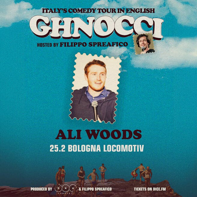 copertina di ALI WOODS – GHNOCCI – Italy’s comedy tour in english