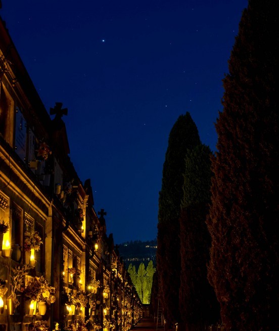 copertina di Nel buio della notte: visita insolita alla Certosa