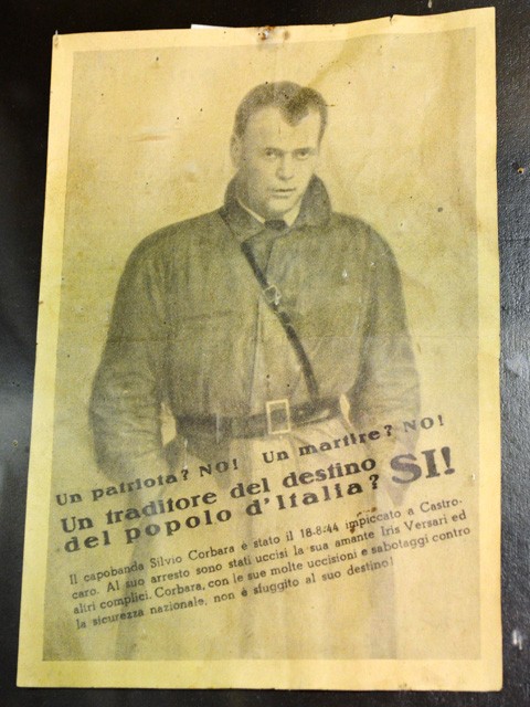 Volantino fascista che annuncia la cattura e la morte di Silvio Corbari - Fonte: Fonte: ANPI Faenza - Museo della Resistenza di Cà di Malanca
