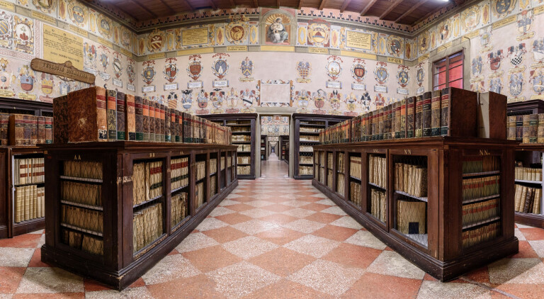 Le sale della biblioteca dell'Archiginnasio