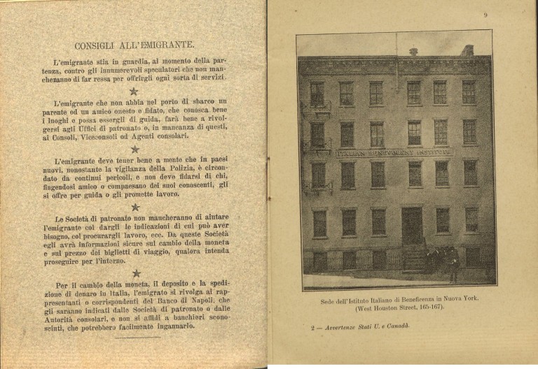 Commissariato dell'emigrazione, Avvertenze per chi emigra negli Stati Uniti e nel Canadà (1904)