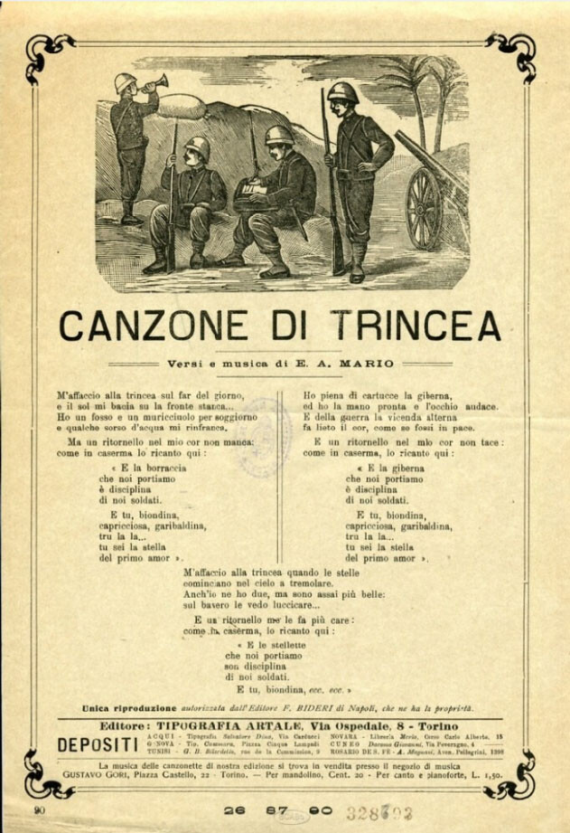 cover of  Le canzoni della Grande Guerra