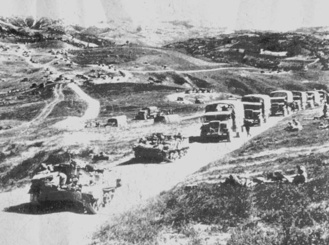 Truppe alleate nei pressi del fiume Conca