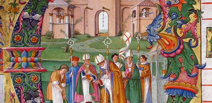 copertina di Sante pietre e pergamene