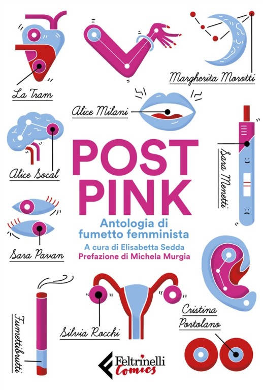copertina di Elisabetta Sedda, Post pink: antologia di fumetto femminista, Milano, Feltrinelli, 2019