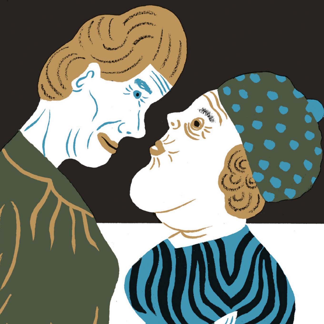 copertina di Non c’è due senza te. L’amore perfetto di “Due vecchie signorine” | mostra