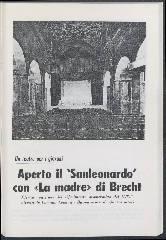 Il Teatro Sanleonardo